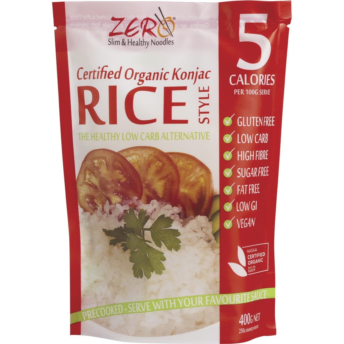 Zero Slim & Healthy- Certified Organic Konjac Rice Style-400g